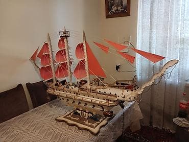 2107 modeli: Böyük dekorativ yelkənli gəmi maketi - Təxminən 1.30–1.50 m uzunluqda — 5
