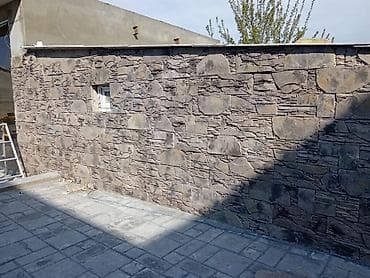 kubik daş: Təbii daş fakturalı fasad üzləmə xidməti - Xarici divarlar, hasarlar — 1