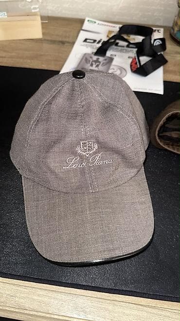 baş geyimi: Loro Piana kepkasi tam original - Rəng: boz - Material: təbii toxuma — 1