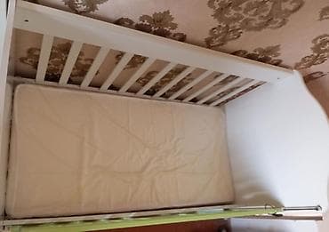 Beşiklər: Oğlan və qız üçün, İşlənmiş, Dördbucaq, Beşik, Dəstsiz, Matras ilə, Yellənmə mexanizmsiz — 2