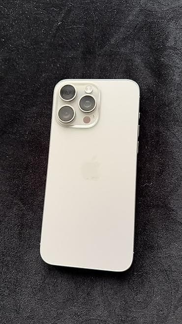 işdəmiş telefonlar: IPhone 15 Pro Max, 256 GB, Ağ, Face ID — 1