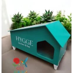 домик для кошек: Taxta pişik evi – “Burada yerim rahatdır” yazılı - Material — 21