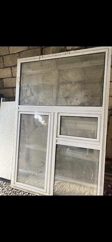 kafel ucuz: İşlənmiş İkiqat şüşə paketi Plastik pəncərə, Еni: 120 sm, Uzunluğu: 180 sm — 1