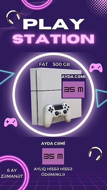 PlayStation 4 (PS4) – FAT versiya, 500 GB yaddaş - Komplektasiya: 2 — 1