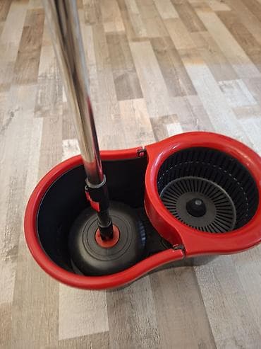 mop dəsti: Spin mop və vedrə dəsti - İki bölməli vedrə: biri su üçün, digəri — 5
