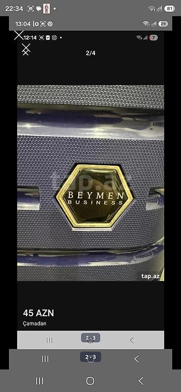Beymen Business çamadan - Rəng: tünd mavi - Korpus: sərt plastik — 3