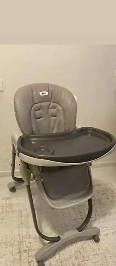 uşaq termopapaqlar: Uşaq yemək stulu – tünd boz rəngdə, çoxfunksiyalı model. Az işlənib — 2