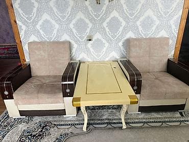 mebel kredit: Б/у, Диван, 2 кресла, С подъемным механизмом, Раскладной — 2