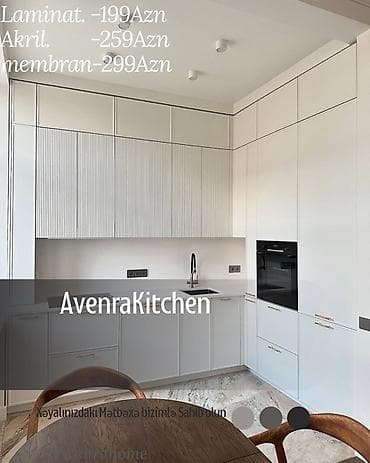 Sifarişlə mətbəx dəsti, Özü çəkən petlələr, Sadə laminat, Kredit var, Pulsuz çatdırılma, Ödənişli çatdırılma, Rayonlara çatdırılma — 2