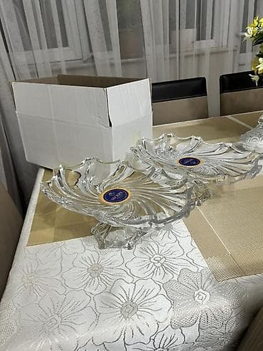 Tort və şiriniyyat qabı, rəng - Ağ, Şüşə, Türkiyə