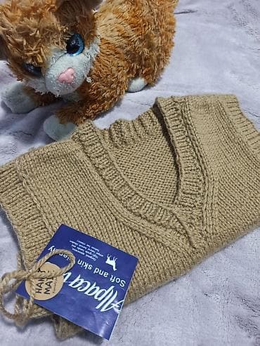 toxunma jilet: Toxunma yun jilet uşaq üçün. 3-5 yaşa. 95% yun tərkibi — 2