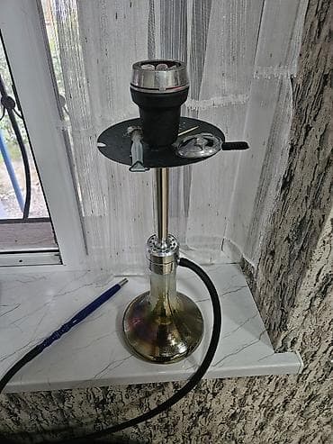 penjama desti: Nargilə dəsti - Şüşə kolbaya malik, metal şaxta və yuxarıda kül — 2