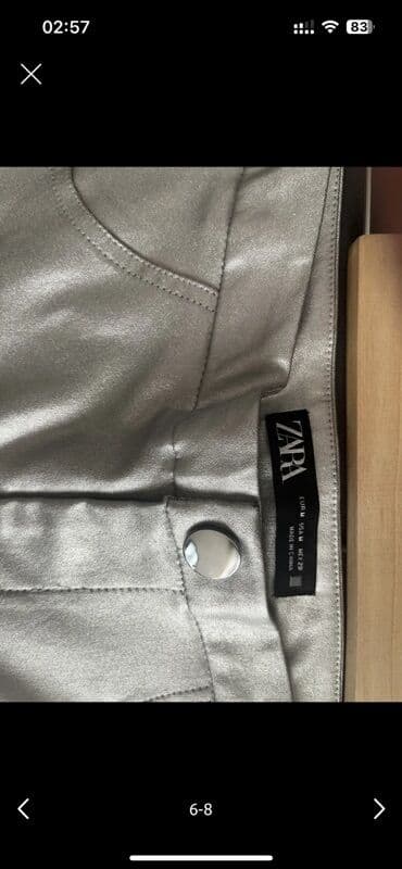 2023 eynek modelleri: Zara metalik şalvar. bir iki defe geyilib — 5