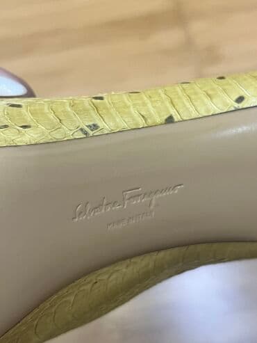 женские бежевые замшевые туфли: Туфли, Размер: 37, цвет - Желтый, Б/у — 4