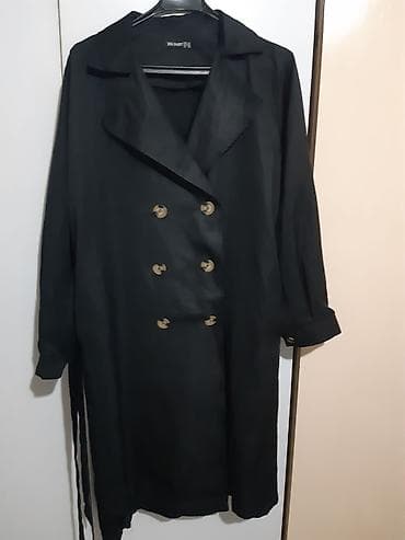 layka plaş: Məhsul: Qadın trench palto – Big Dart - Rəng: Qara - Model: İkiqat — 3