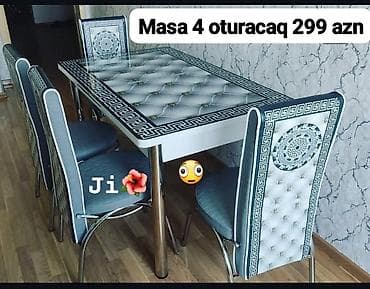 perla stul: Mətbəx/Qonaq otağı üçün yemək dəsti Seçimlər: - Masa + 2 oturacaq — 2