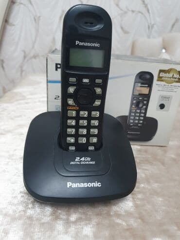 Стационарные телефоны: Стационарный телефон Panasonic, Беспроводной, Б/у, Самовывоз — 3