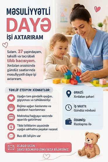 venta az vakansiya: 👶❤️ Uşağınızı etibar edə biləcəyiniz məsuliyyətli dayə axtarırsınız? — 1