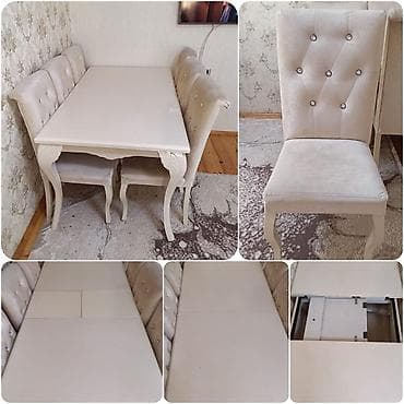 Açılan masa+6 stulla birge 350 azn.Masa acilanda 8 nəfərlik