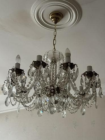 Çılçıraq, 6 lampa, Xrustal — 1