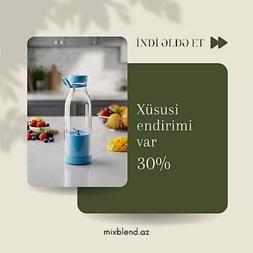 Mini juice firmasına aid original portativ blender satılır✅️ Yay — 2