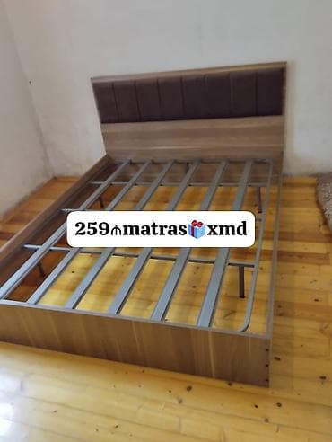 Taxta çərçivəli iki nəfərlik çarpayı. - Rəng/üslub: ağac teksturası lalafo.az -da Taxta çərçivəli iki nəfərlik çarpayı. - Rəng/üslub: ağac teksturası