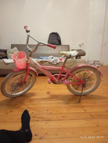 uşaq çadır: Uşaq velosipedi – qızlar üçün dizayn - Rəng: çəhrayı/ağ - Təkər — 1