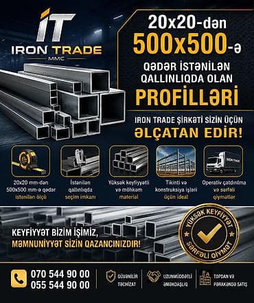 Kvadrat, Dəmir Profil, şveller, Qalınlıq: 3 mm, Yeni, Ünvandan götürmə, Ödənişli çatdırılma, Rayonlara çatdırılma — 1