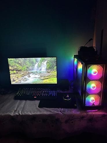 macbook pro m4 pro: RGB işıqlı masaüstü oyun kompüteri komplekti - Sistem bloku: Ön — 1
