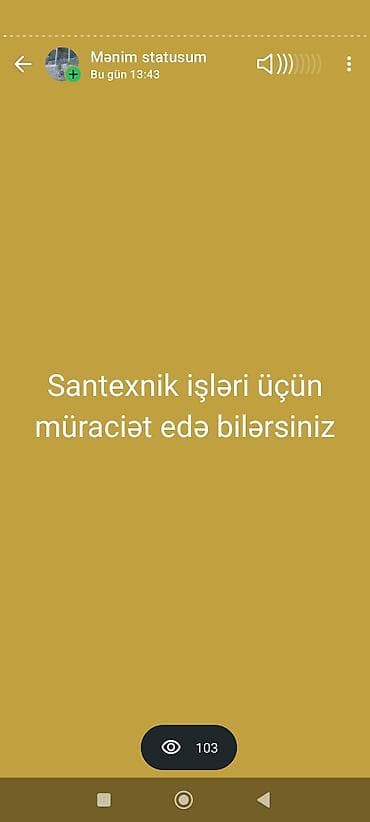 Santexnik xidmətləri - Su, kanalizasiya və istilik sistemlərinin