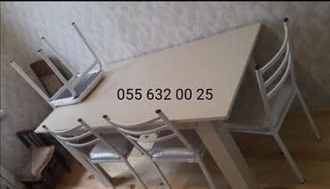 ofis stullari: Mətbəx üçün, Yeni, Açılmayan, Kvadrat masa, 4 stul — 1