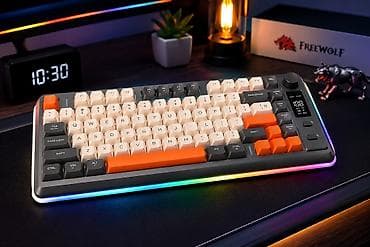 komputer hisseleri: FreeWolf gaming klaviatura. Təzədir. RGB işıqlandırma, premium dizayn — 1