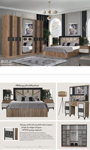 İkinəfərlik çarpayı, Dolab, Termo, 2 tumba, Yeni