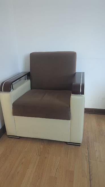Mebel kreslosu – ikirəng kombinasiyalı model - Dizayn: Krem rəngli — 1