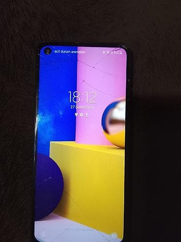 telefon və planşet ucun uzluklər: Samsung Galaxy A21S, rəng - Göy, Barmaq izi, İki sim kartlı — 3