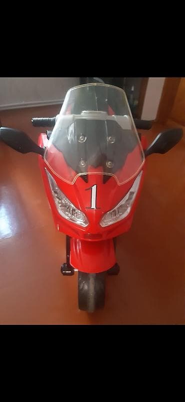pive seti: Uşaq elektrik motosikleti – qırmızı rəng, yarış üslublu dizayn - — 1