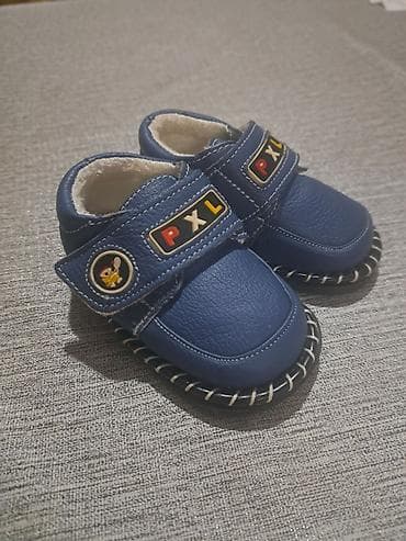 Uşaq üçün mavi mokasin tipli həqiqi dəri ayaqqabılar - Rəng: tünd — 3