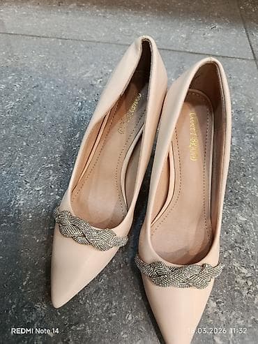 ayaqab: Məhsul: Qadın yüksək dabanlı tufli - Rəng: Açıq bej/nude - Model: İti — 3