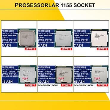 Prosessorlar “LGA 1155 socket (3cü nəsil)” ⭐LGA 1155 (3cü nəsil) İntel — 1