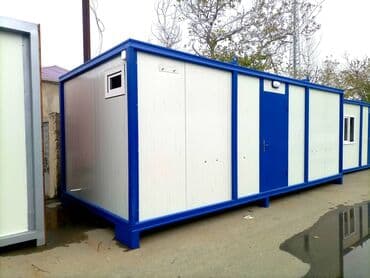 ucuz vaqon: 6.00x3.00m 6 gözlü WC Hamam Konteyneri ---Uzunluq: 7.00m ---En: 3.00m — 1