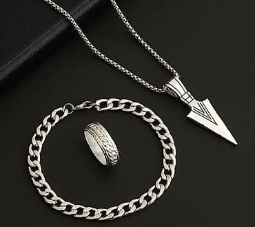 sep sekilleri: Kişilər üçün 3-lü aksesuar dəsti - Tərkib: kolye, bilərzik və üzük - — 2