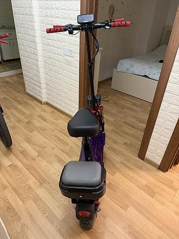 3 tekerli scooter: Elektrik skuter – oturacaqlı, güclü işıqlanma və iri təkərli — 1