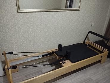 suru: Pilates Reformer trenajoru – taxta karkaslı, tənzimlənən yay müqavimət — 7