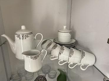cay desdi: Çay dəsti, rəng - Ağ, Farfor, 6 nəfərlik — 2