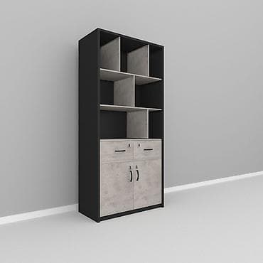 arakesmeler: Məhsul: Modul kitablıq/şkaf - Dizayn: Müasir minimal üslub, qara — 1