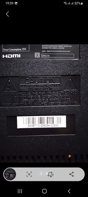 plazma televizorlar per page 40: İşlənmiş Televizor Zimmer 43" FHD (1920x1080), Ünvandan götürmə — 3