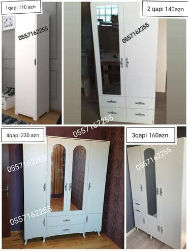 qapi: Yeni, Açılan, 1 qapı Düz dolab, Dolab-asılqan — 1