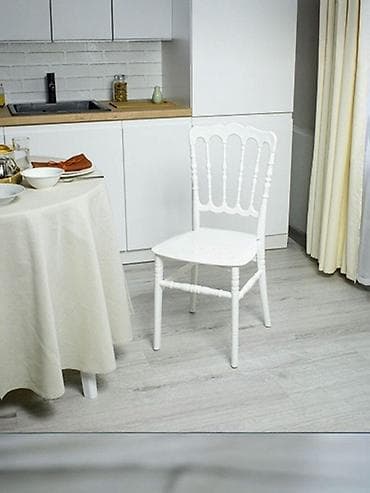 oturacaglar: Qonaq otağı üçün, Qatlanmayan, rəng - Ağ Stul — 2