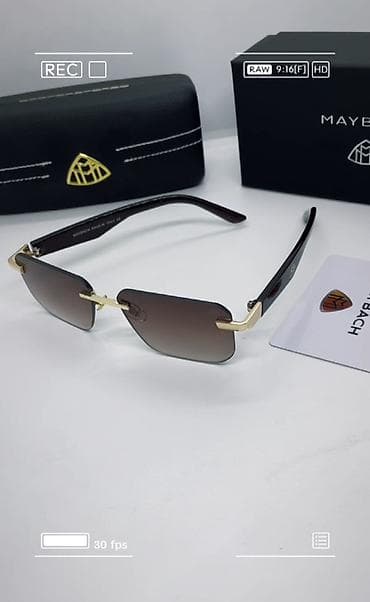 ocki: Maybach gün eynəyi – rimless dizayn, qızılı metall detallarla premium — 3