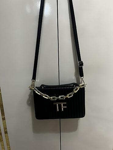 Qadın çantaları – 2 model 1) Qara çiyin/çapraz çanta - Material